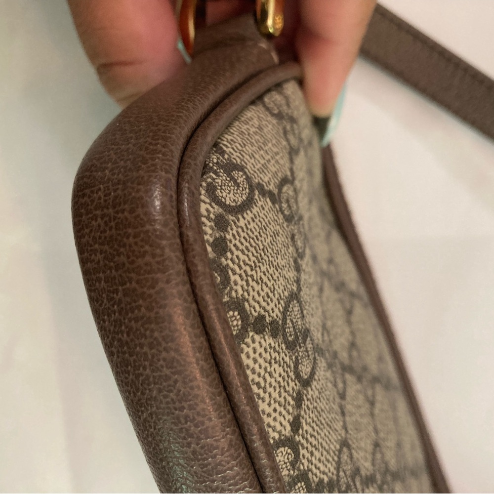 SOLD ‼️Gucci Crossbody Bag in Brown and Green with Signature Monogram - Picture 9 of 16